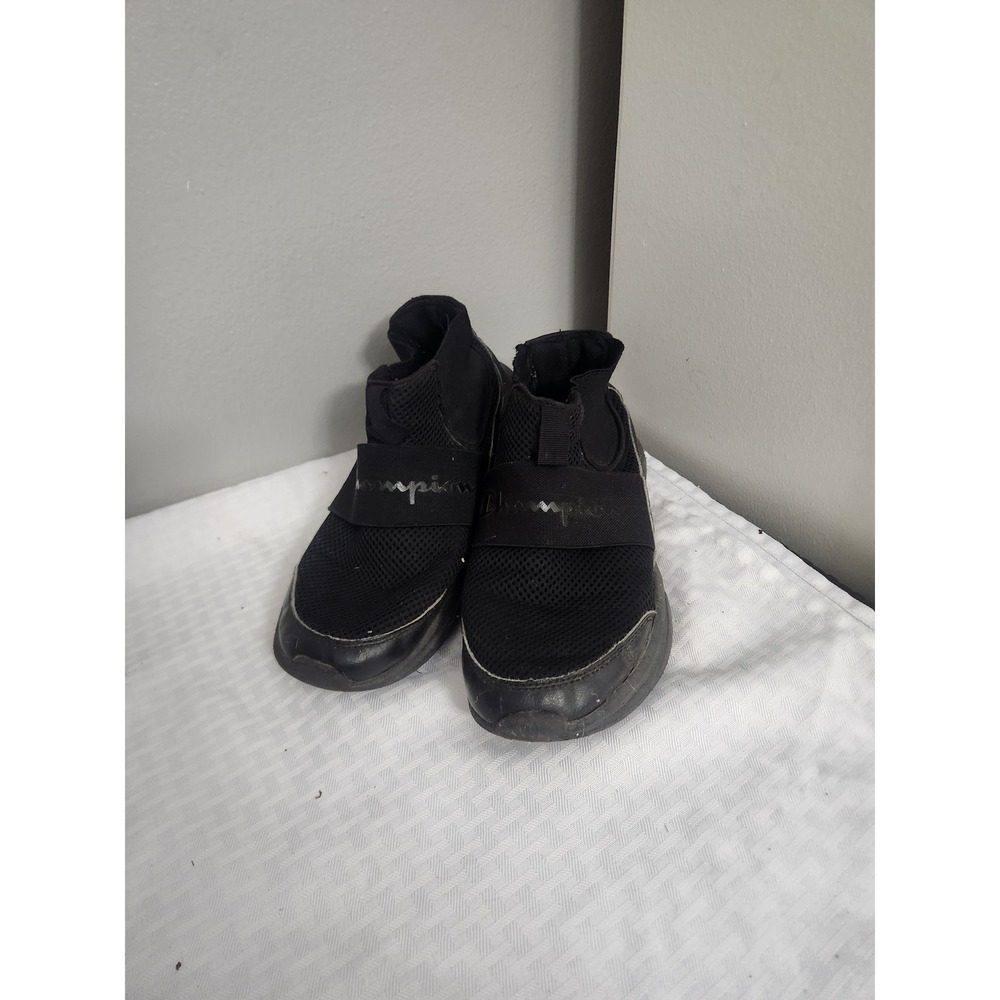 Champion Mens Slip On Mesh Sneakers Black Size 8M Elastic Strap Athletic Shoes
